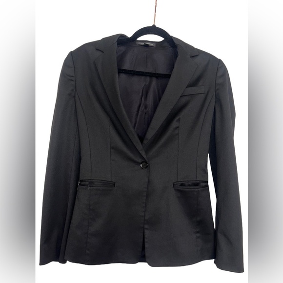 Express Design Studio Black Blazer with shoulder pads and pockets size 4 - Picture 1 of 10
